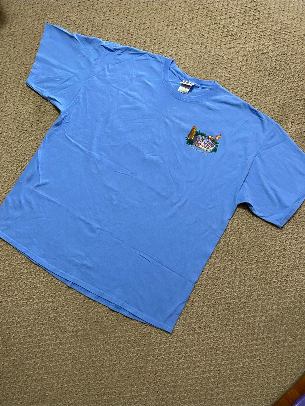 Ron Jon surf shop Mens size XXL Light Blue Short Sleeve Tee Panama City beach - Picture 7 of 16